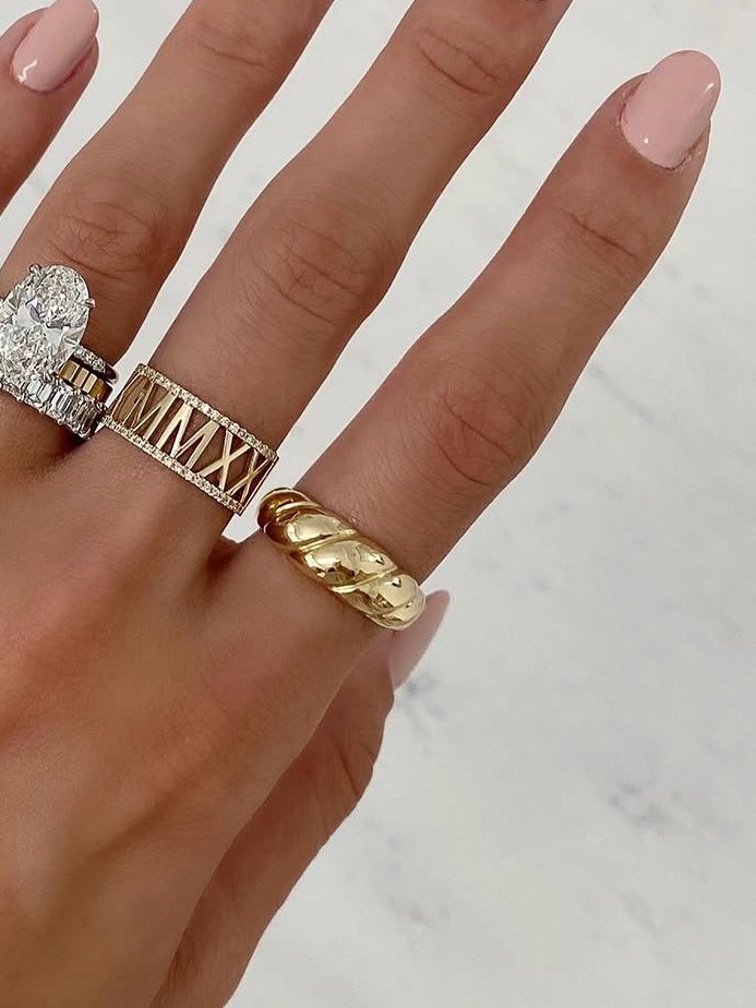 Ring Concierge Golden Croissant Ring Size 5